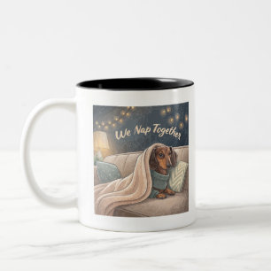 We Nap Together – Cosy Dachshund Mug for Dog Lover