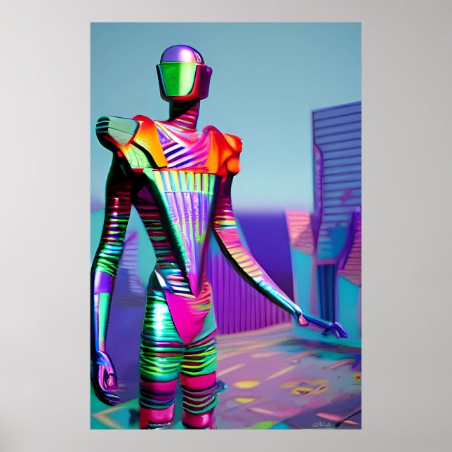 We Need a Leader Ken Gauge Sci-Fi Robot Poster (Front)