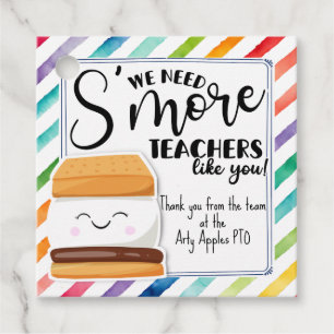 we need s'more teachers like you favor gift favour tags