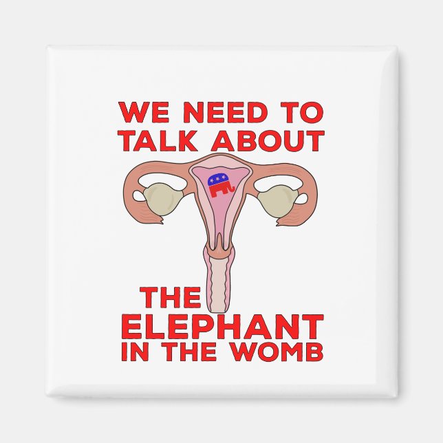 We Need to Talk About The Elephant In The Womb Magnet (Front)