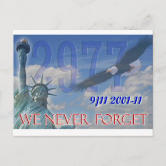 We never forget postcard 10th anniversary 9/11