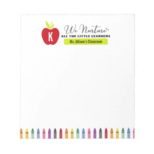 We Nurture All the Little Learners Teacher’s  Notepad