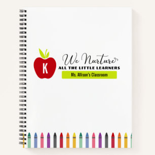 We Nurture Rainbow Crayons Elementary School Notebook