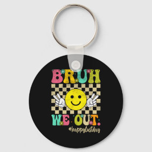 We Out Girl Boy Groovy Happy Last Day Of School Key Ring