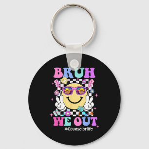 We Out Groovy Counsellor Life Last Day Of School Key Ring