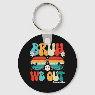 We Out Happy Last Day Of School Teacher Boy Girl S Key Ring