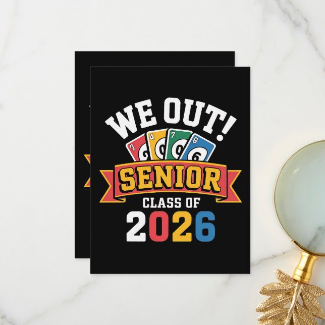 We Out Senior Class Of 2026 Thank You Card (Front/Back In Situ)