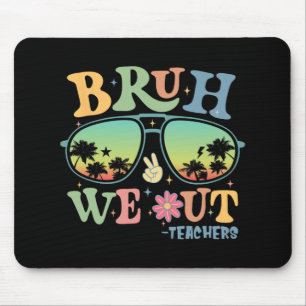 We Out Teachers Groovy Retro Happy Last Day Of Sch Mouse Pad