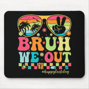We Out Teachers Happy Last Day Of School Groovy Mouse Pad