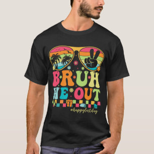 We Out Teachers Happy Last Day Of School Groovy T-Shirt
