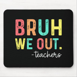 We Out Teachers Happy Last Day Of School Retro 1 Mouse Pad