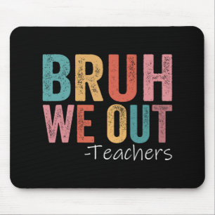 We Out Teachers Happy Last Day Of School Retro Vin Mouse Pad