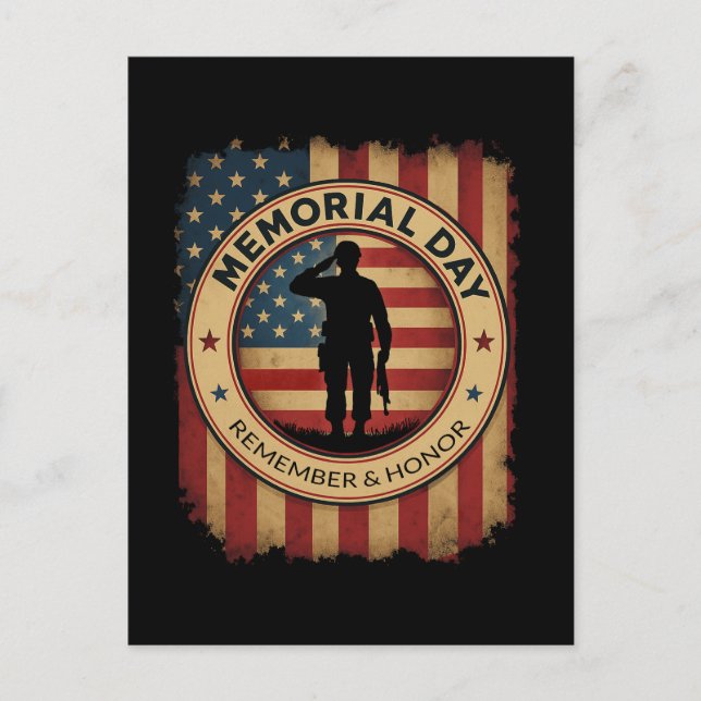 We Owe Them All Patriotic Veterans Day Memorial  Holiday Postcard (Front)
