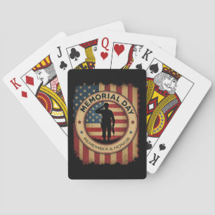 We Owe Them All Patriotic Veterans Day Memorial  Playing Cards