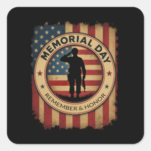We Owe Them All Patriotic Veterans Day Memorial Square Sticker