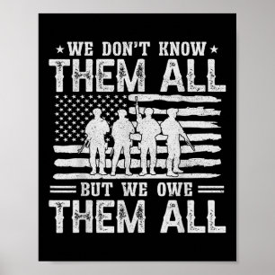 We Owe Them All Patriotic Veterans Memorial Day 4t Poster