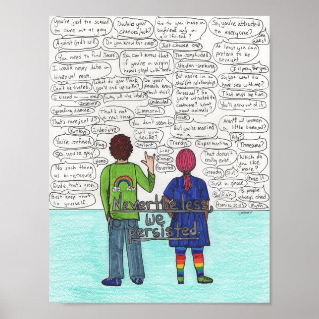 We Persisted (Bisexual) 8.5x11 Poster (Front)