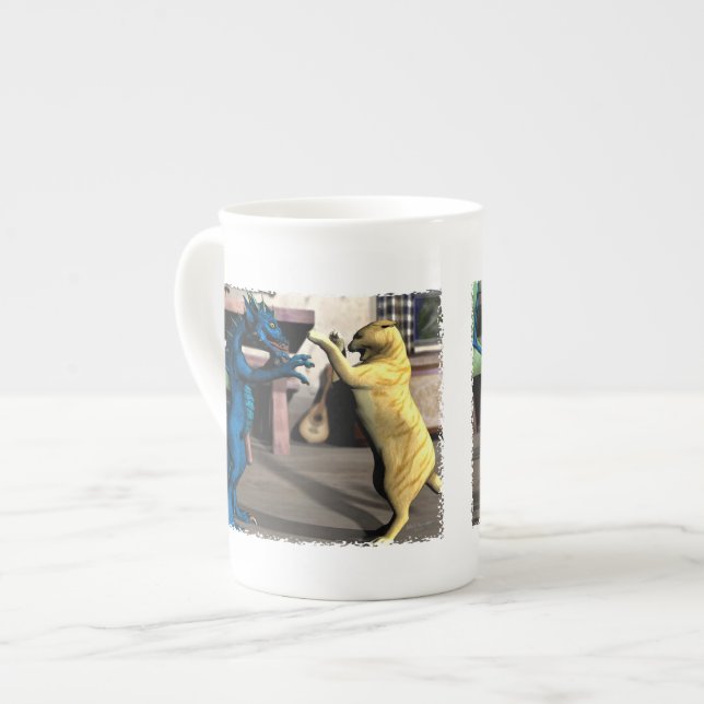 We Play? Bone China Mug (Front Left)