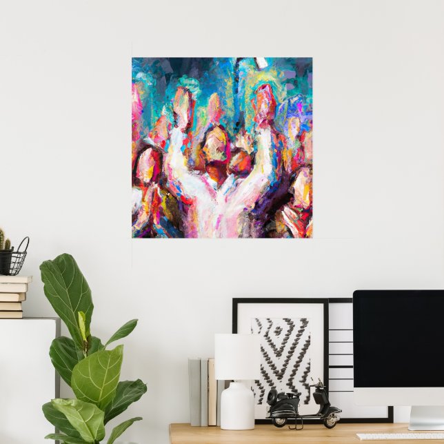 We Praise Thee Abstract Poster (Home Office)