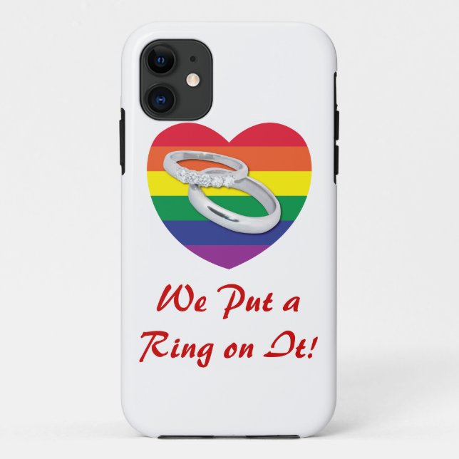 We Put a Ring on It Gay Wedding Case-Mate iPhone Case (Back)