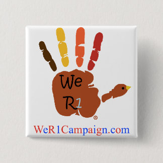 We R1 Thanksgiving Hand Button