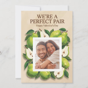 We’re A Perfect Pair   Cute Pear Valentine's Day  Holiday Card
