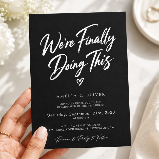 We’re Finally Doing This Modern Black Wedding Invitation (Creator Uploaded)