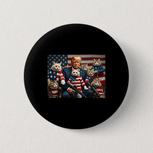 We’re Gonna Save The Cats Funny Trump Vote 2025 Am 6 Cm Round Badge
