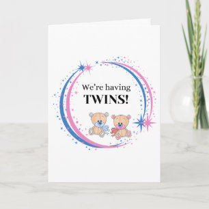 We’re Having Twins Boy and Girl Birth Announcement