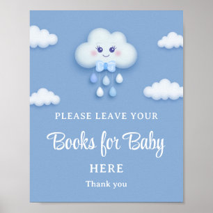 We’re on cloud nine cute cloud books for baby poster