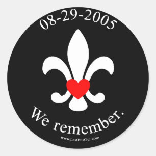 We remember classic round sticker
