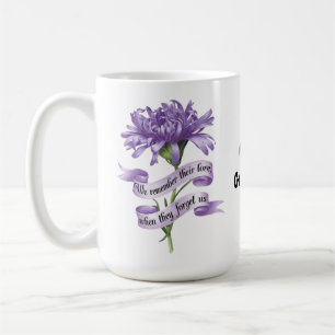 We Remember Their Love Purple Flower Memory Diseas Coffee Mug