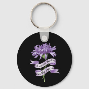 We Remember Their Love When They Forget Us Alz Key Ring