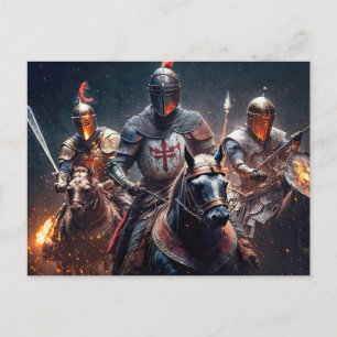 We Ride After Midnight Illustration Postcard