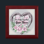 We Ride Together Heart wedding  Gift Box<br><div class="desc">We Ride Together Heart wedding gift box, Wedding apparel, Wedding t-shirts, Wedding gifts by ArtMuvz Illustration. Matching Customisable Wedding bridal shower, reception, rehearsal dinner apparel.Features a watercolor heart with roses and two horseshoes tied together with ribbon. Celebrate your love in style with our wedding designs, Perfect for the bride, groom,...</div>