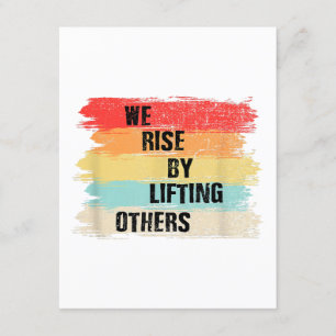 We Rise By Lifting Others Motivational Quotes Enclosure Card