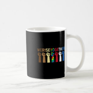 We Rise Together Puzzle Inspirational Autism Aware Coffee Mug