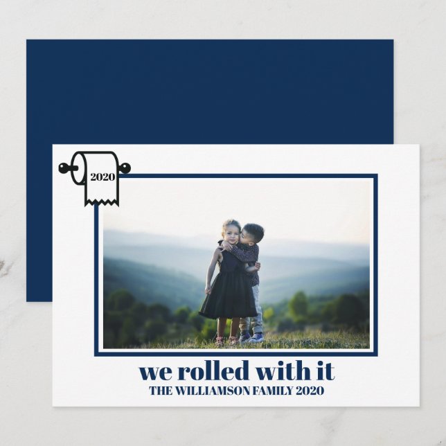 We Rolled with It | Covid Christmas Humour Holiday Card (Front/Back)