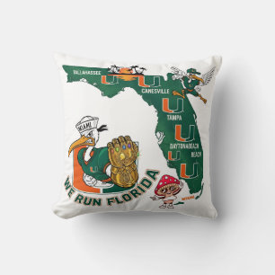 We Run Florida Football Fan Gameday Graphic  Cushion