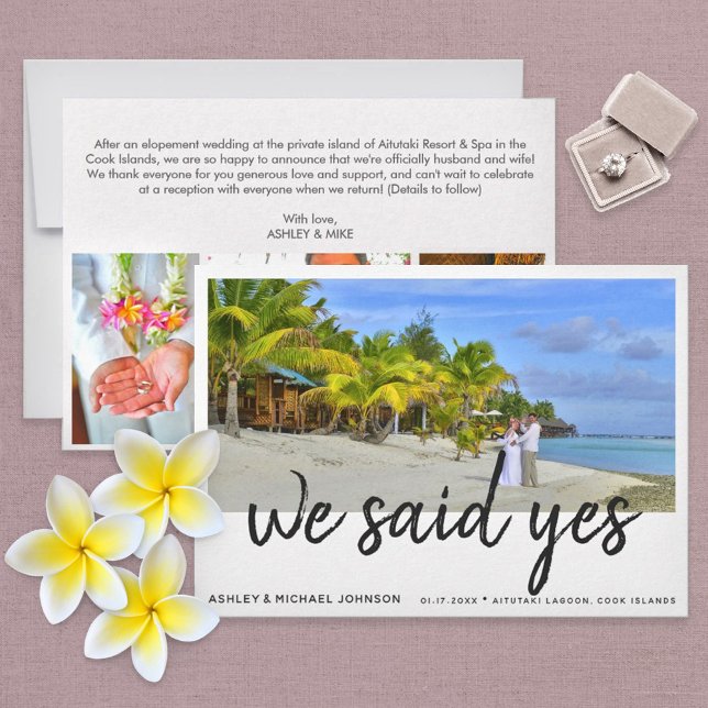 We Said Yes | 4 Photo Wedding Announcement (Creator Uploaded)