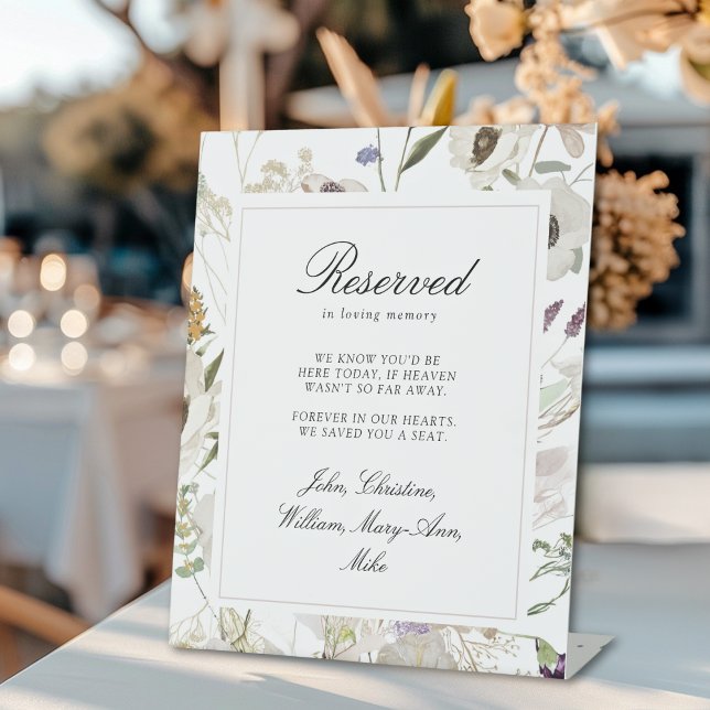  "We Saved You A Seat" Spring Wedding Plaque ("We Saved You A Seat" Spring Wedding Pedestal Sign)