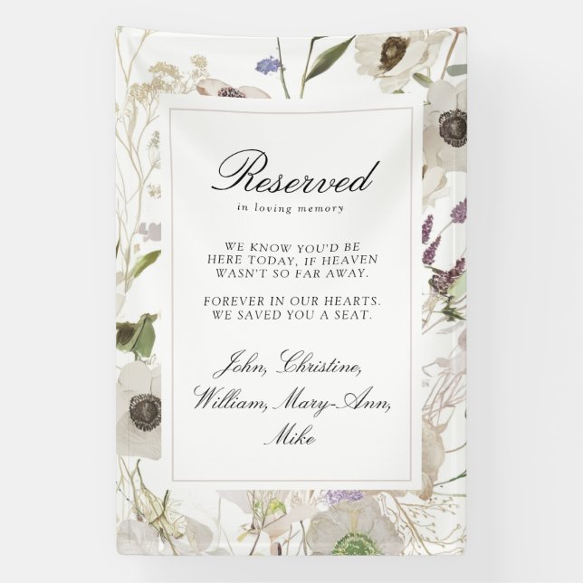  "We Saved You A Seat" Spring Wedding Welcome Banner (Vertical)