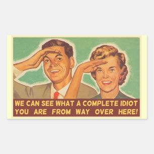 We See You're An Idiot Rectangular Sticker