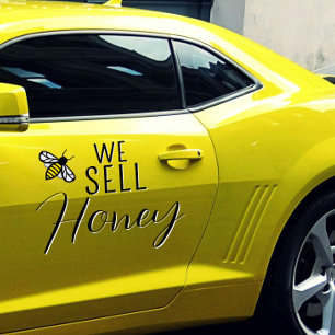 We Sell Honey Bee Apiary Promotional Window Cling