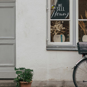 We Sell Honey Bee Apiary Promotional Window Cling