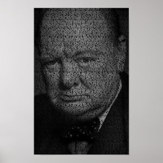 We Shall Fight on the Beaches - Churchill Quote Poster