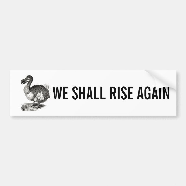 We shall rise again Do Do Bird Bumper Sticker (Front)
