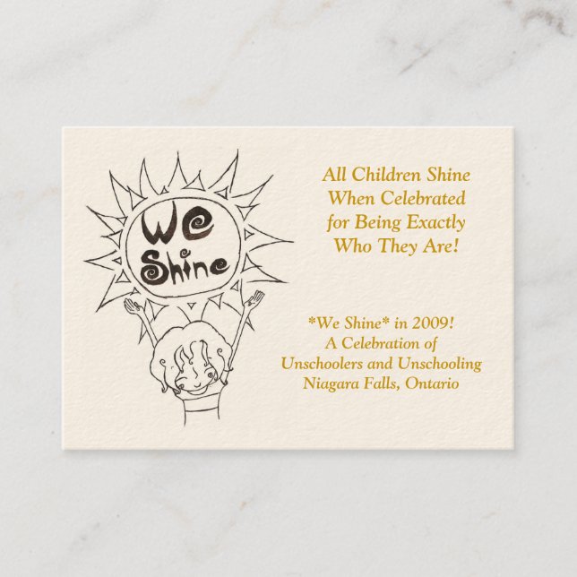 We Shine Business Cards (Front)