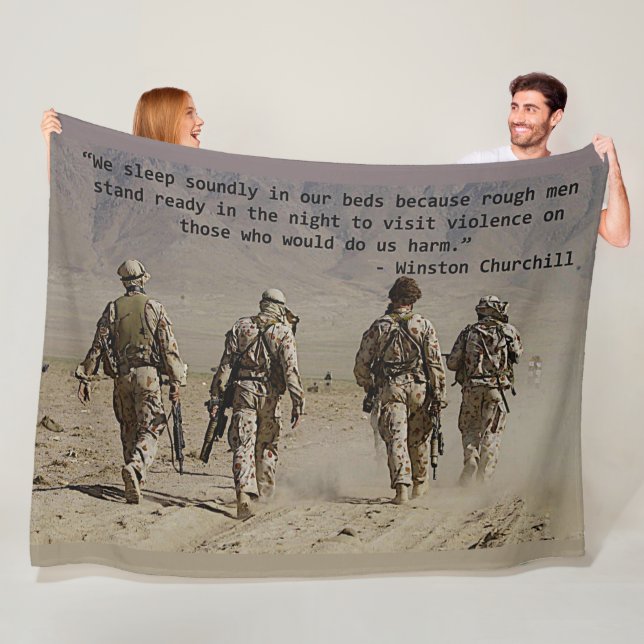 WE SLEEP SOUNDLY IN OUR BEDS,..... FLEECE BLANKET (In Situ)