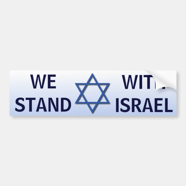 We Stand With Israel Bumper Sticker (Front)